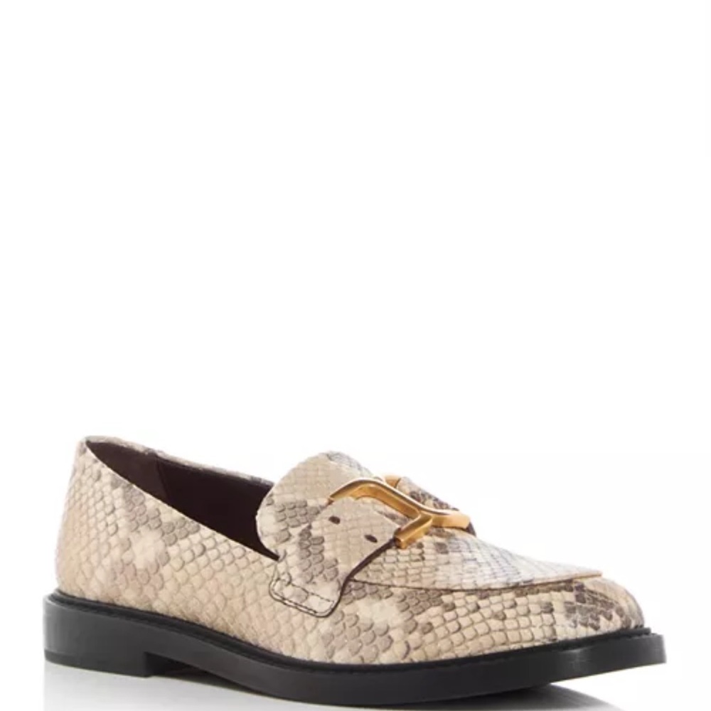 Chloé
Marcie Snake Embossed Leather Loafers Size 36 1/2